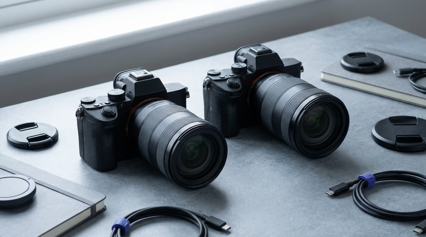 Two full-frame mirrorless cameras with pro lenses