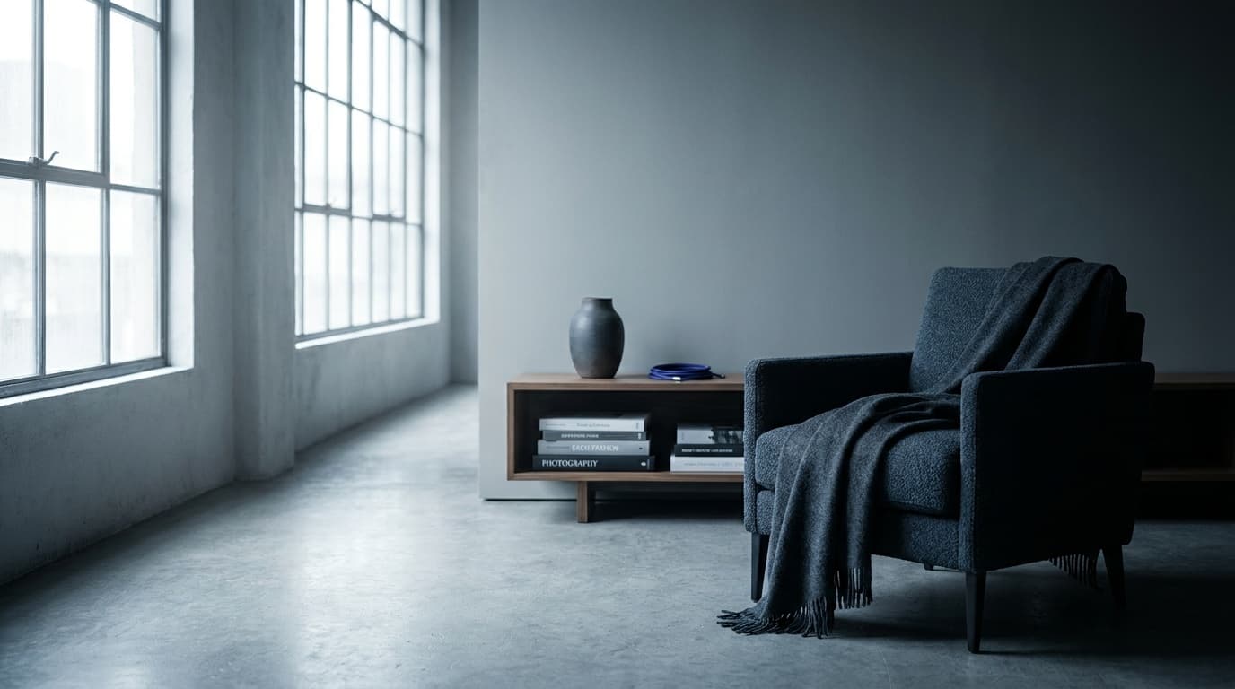 A window-lit scene spanning deep shadows to bright highlights, a full tonal range