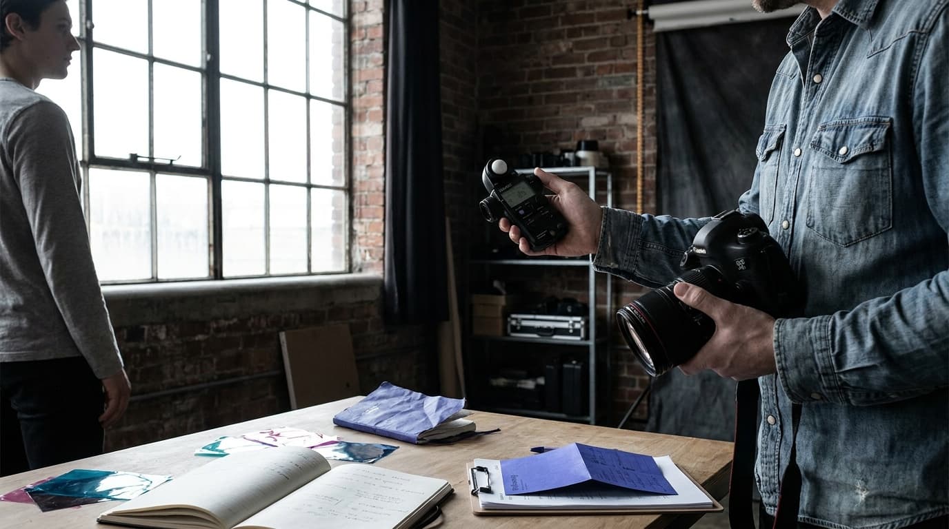 A scene split between bright window light and shadow