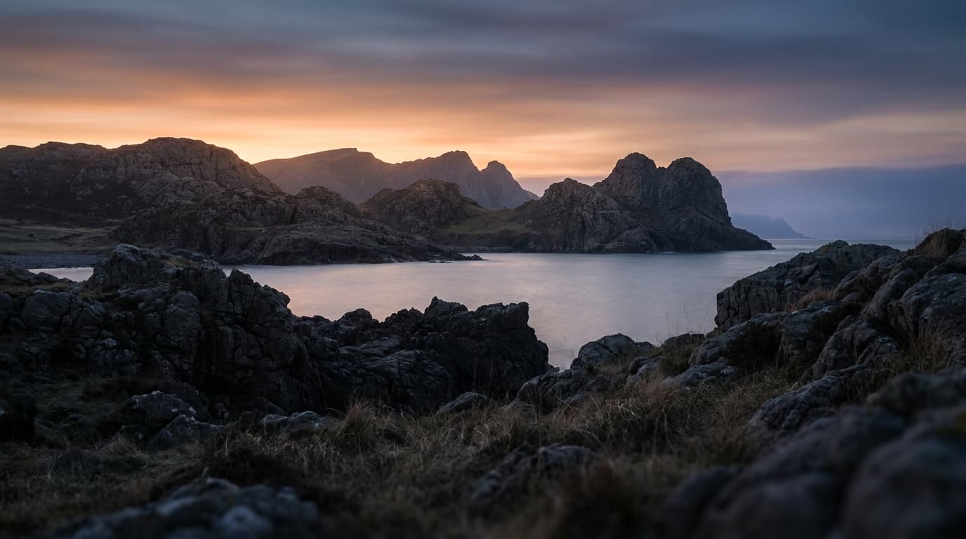 A high dynamic range sunset with detail held in both sky and shadow