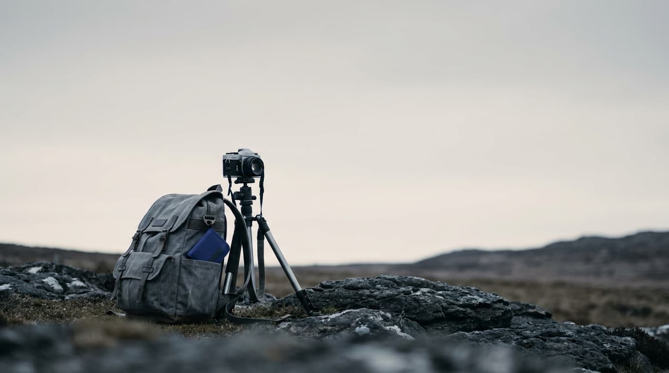 A minimalist landscape using the rule of thirds