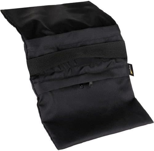 Impact saddle sandbag draped over a stand leg