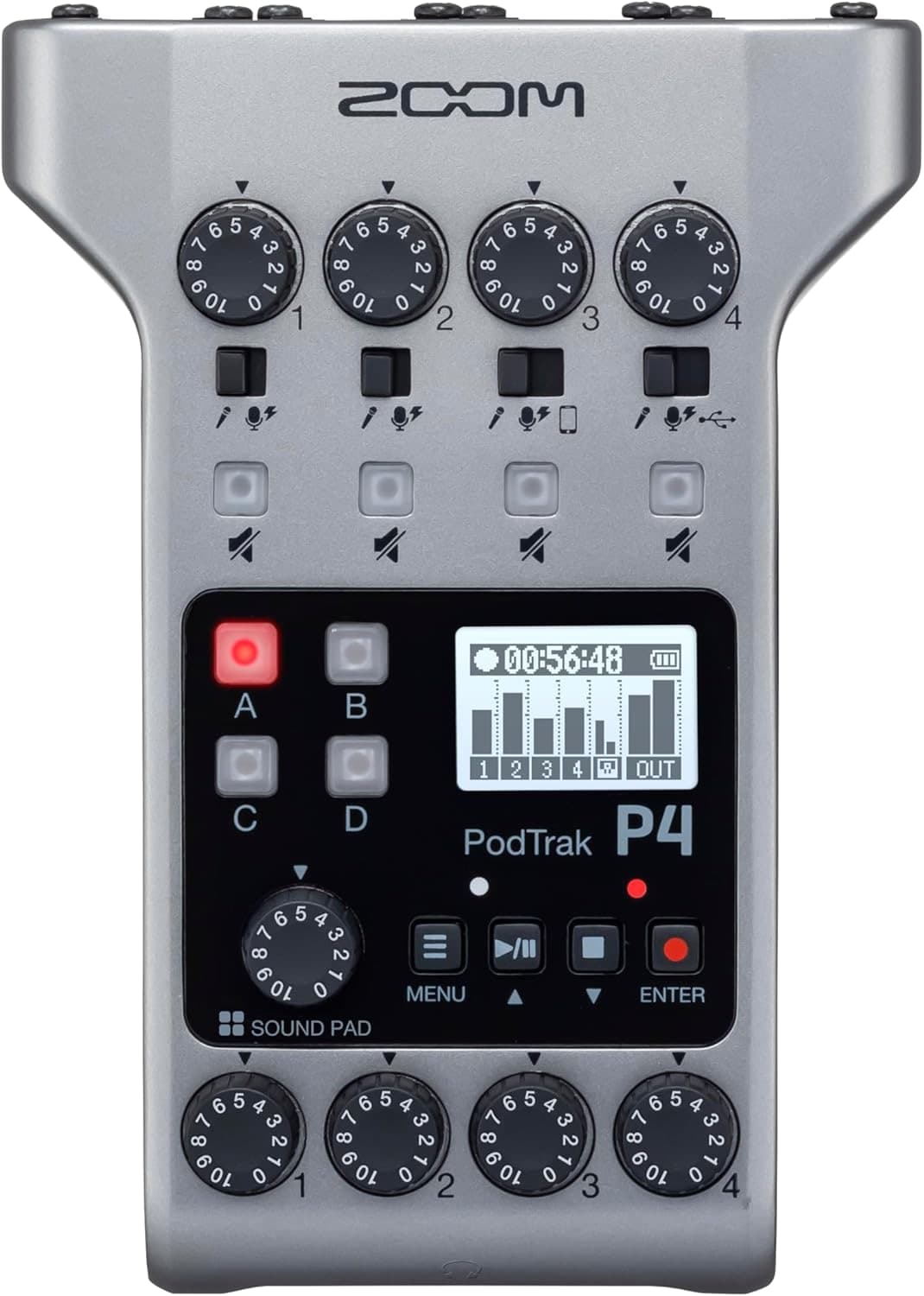 Zoom PodTrak P4 podcast recorder