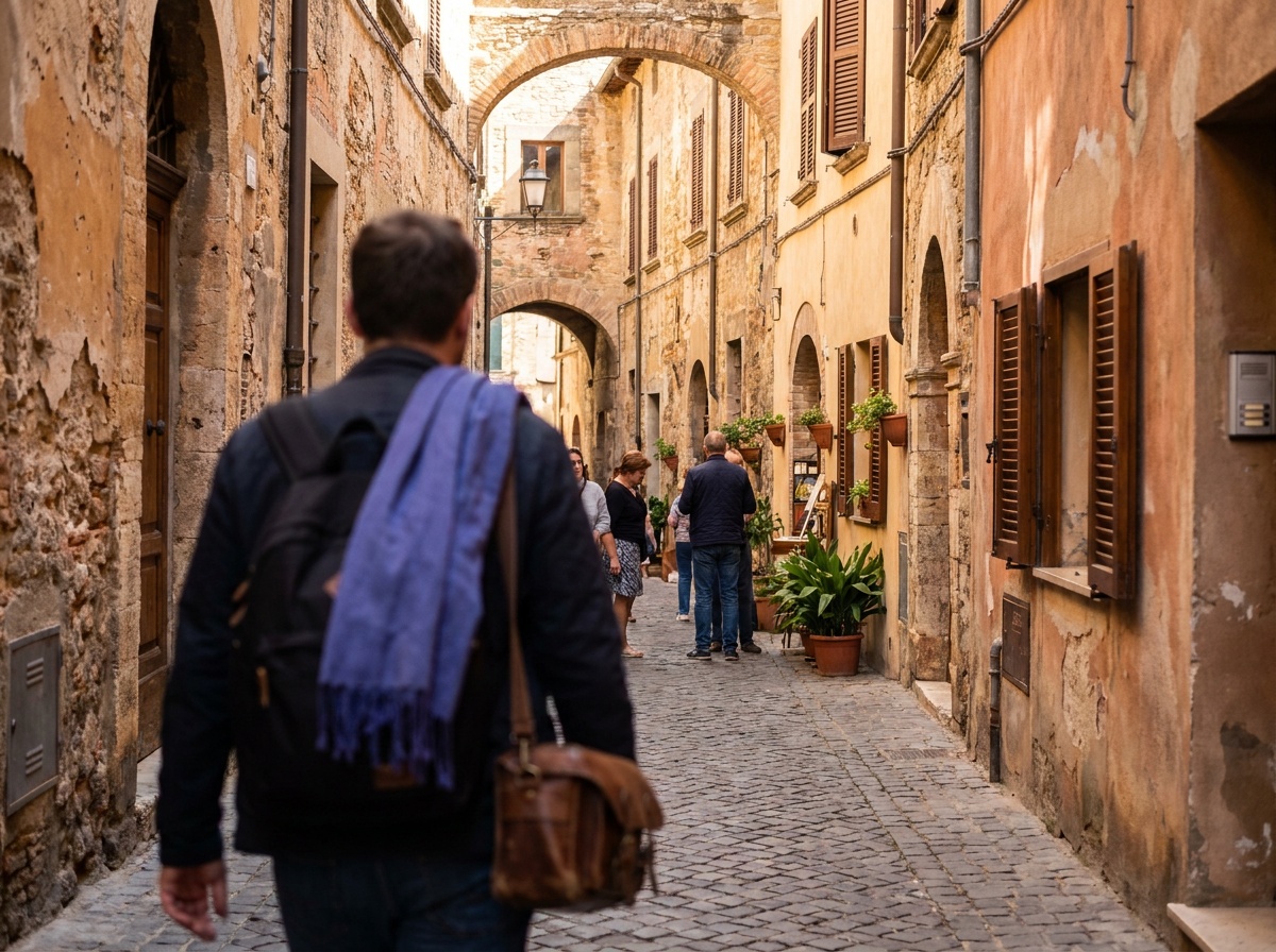 A vibrant, sharp travel street scene with clean color and depth