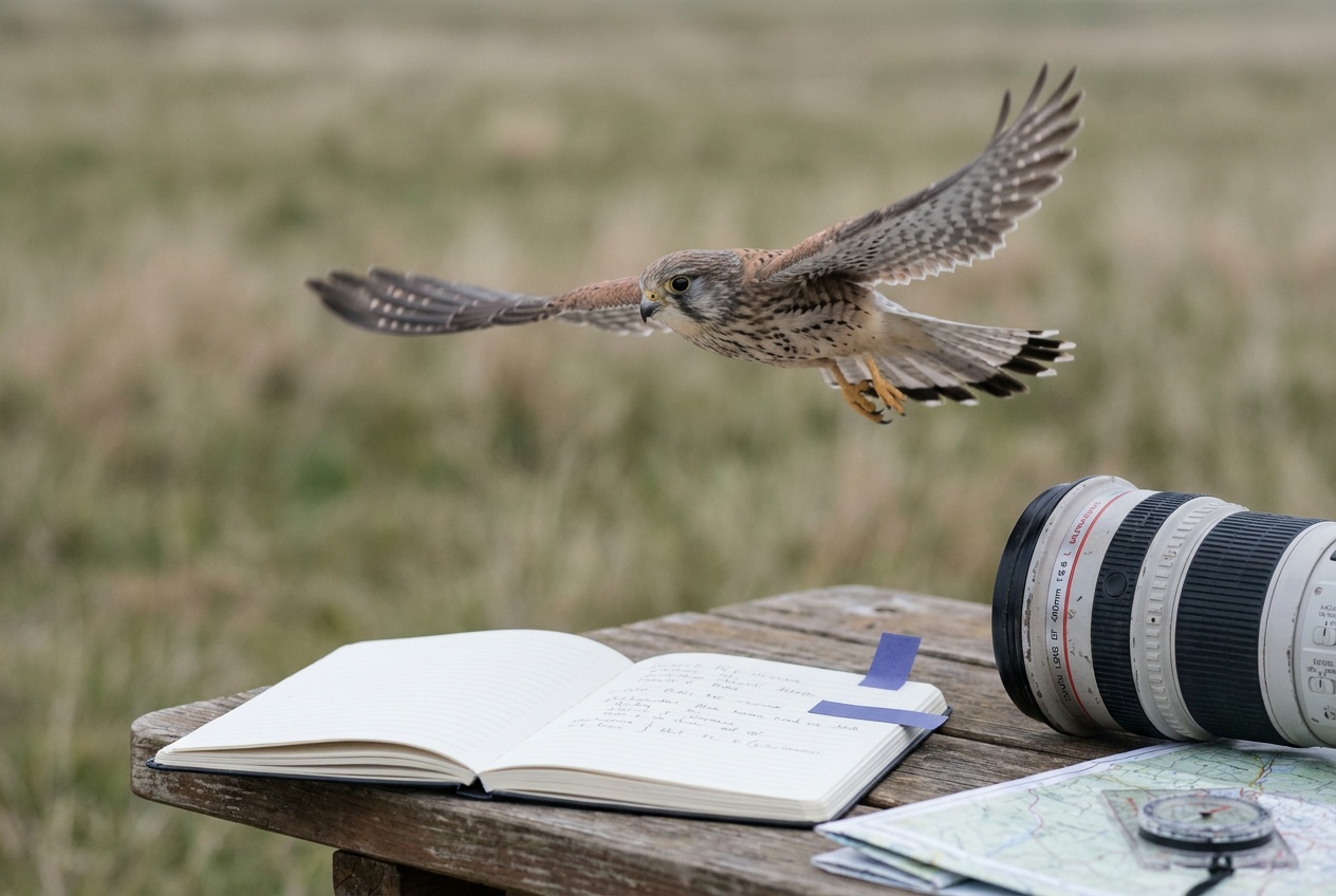 A telephoto frame of a bird in mid-flight, the eye sharp against a soft background